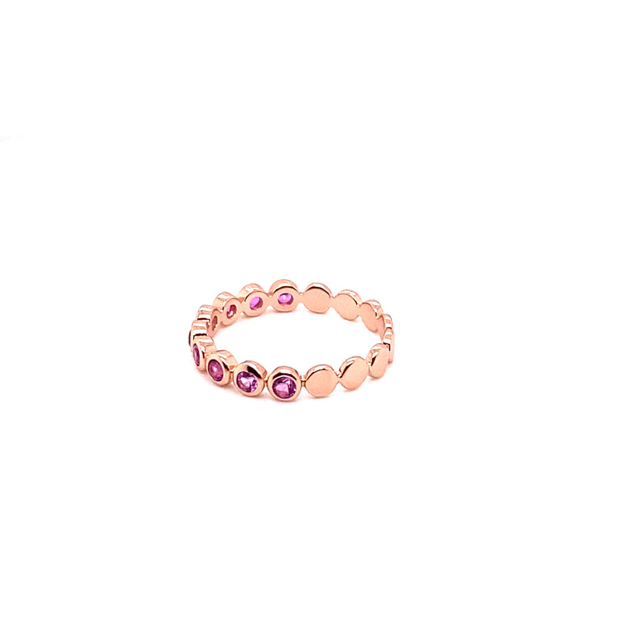 Rosegold Pink Gem Eternity Ring