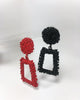 Fashion earrings Red / Black Drop justnaadiyas.com