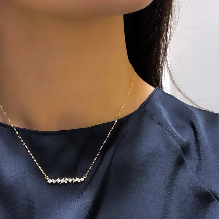 Gold Bar Pendant Necklace