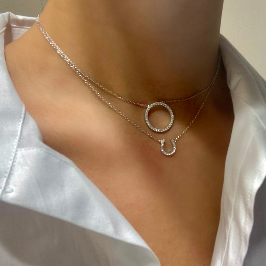Horseshoe Silver Dainty Necklace