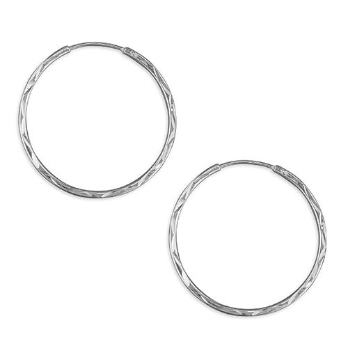 Silver Basic Hoop Earrings