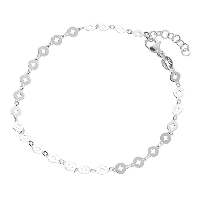 Gold / Silver Cut Out Disc Style Anklet