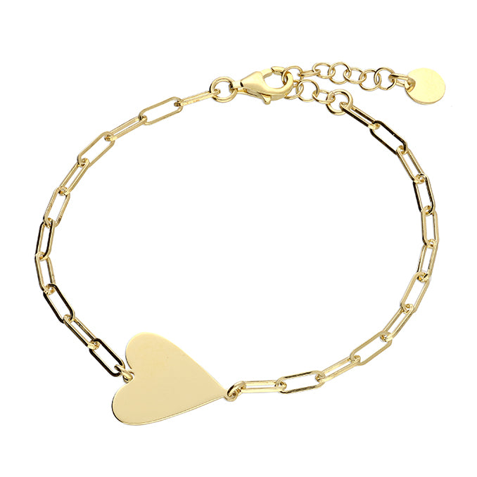 Gold / Silver Heart Link Bracelet