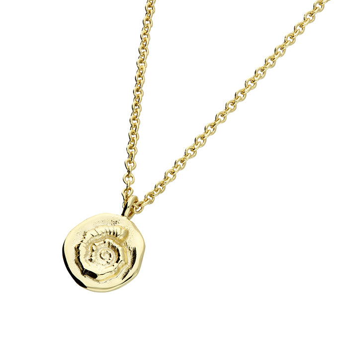 Spiral Gold Pendant Necklace