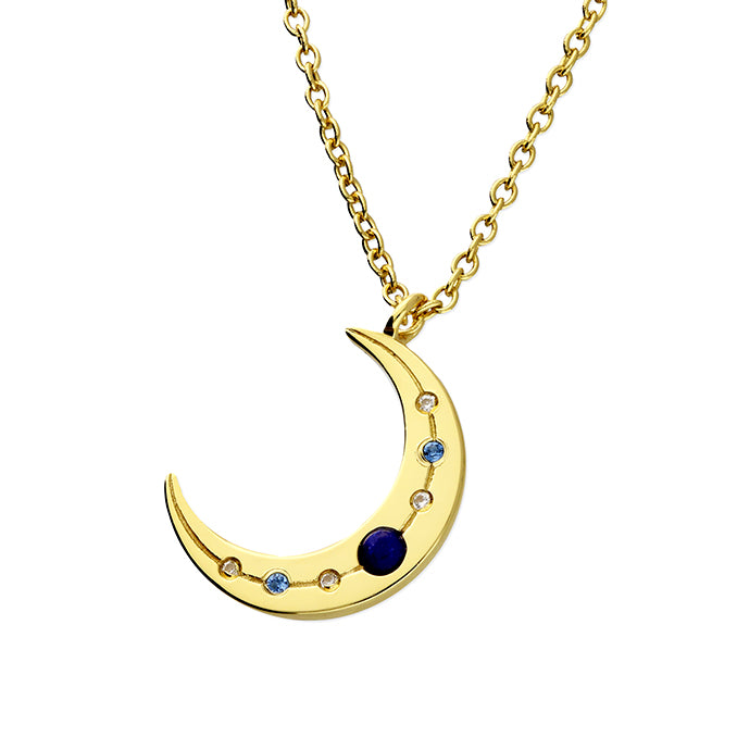 Moon Silver / Gold Dainty Pendant Necklace