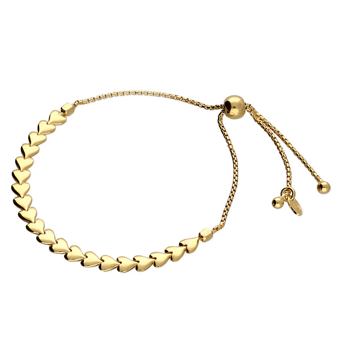 Gold Heart Style Adjustable Bracelet