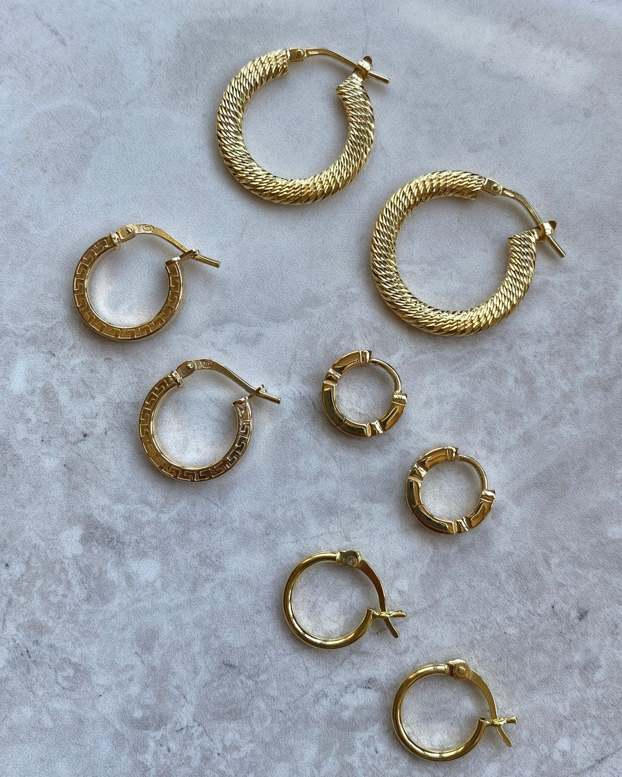ELENA GOLD HOOPS WWW.JUSTNAADIYAS.COM