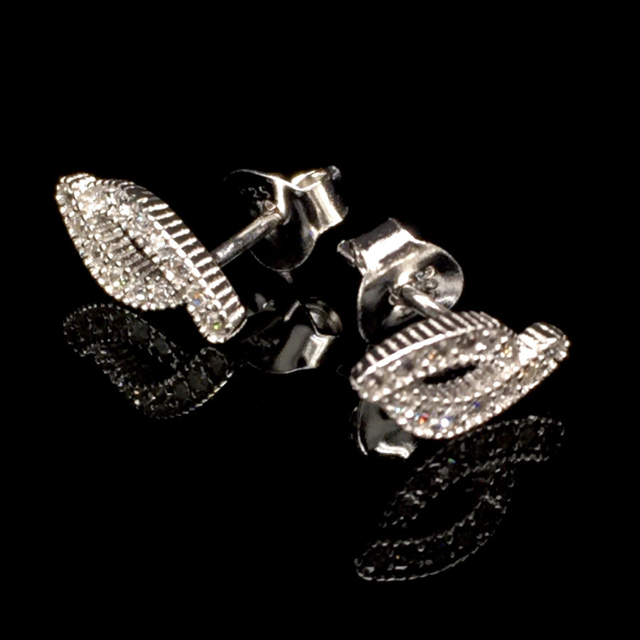 Sterling Silver Clustered Curve Earrings justnaadiyas.com