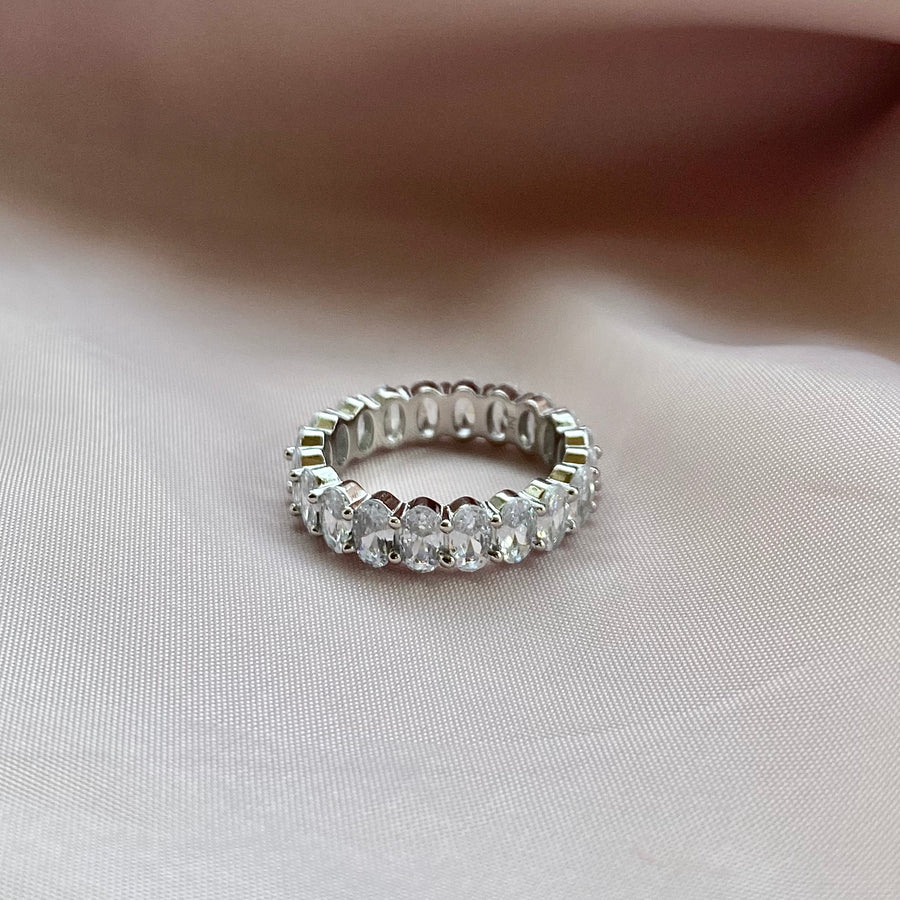 Silver / Rosegold Oval Stacking Eternity Band