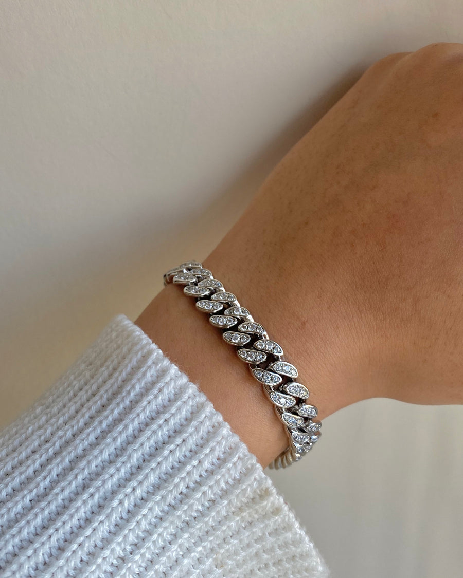 Sterling silver miami on sale cuban link bracelet