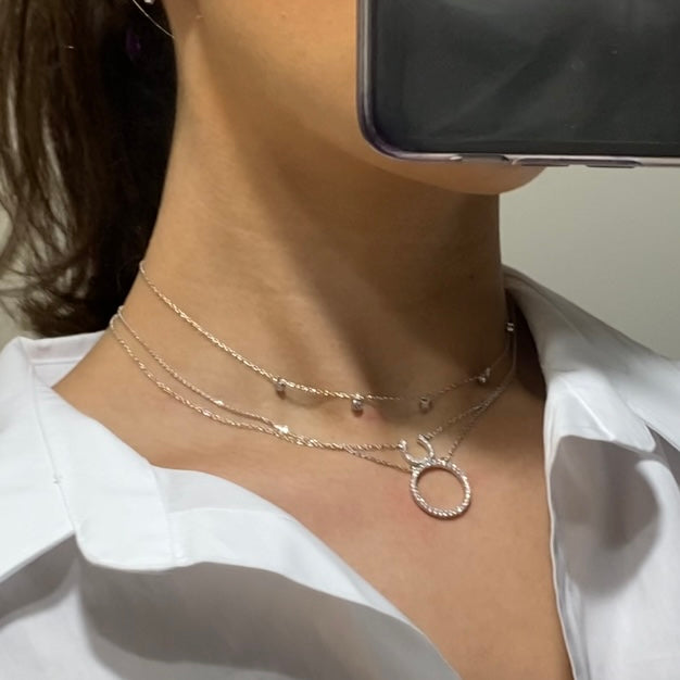 Mini Droplet Silver Necklace