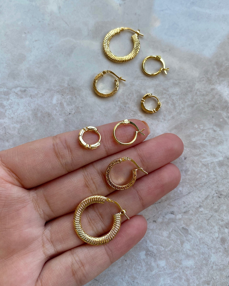 ELENA GOLD HOOPS WWW.JUSTNAADIYAS.COM