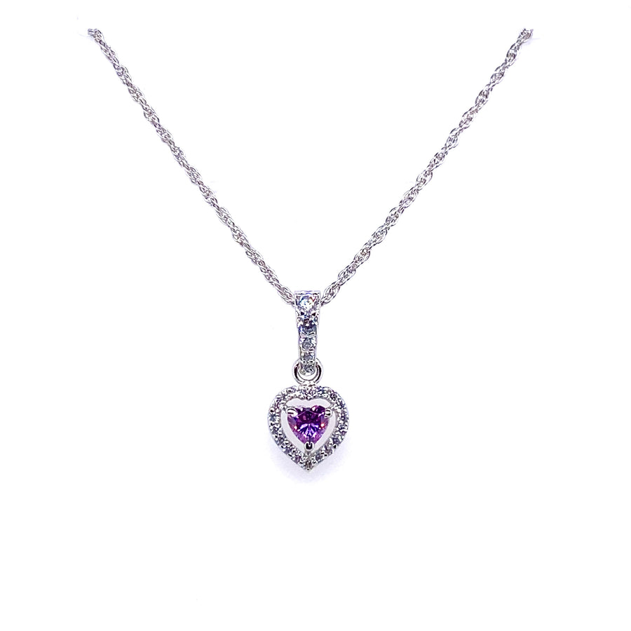 Violet Heart Shaped Necklace