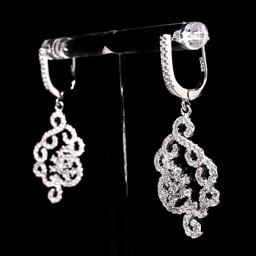 Sterling Silver Twist Drop Earrings