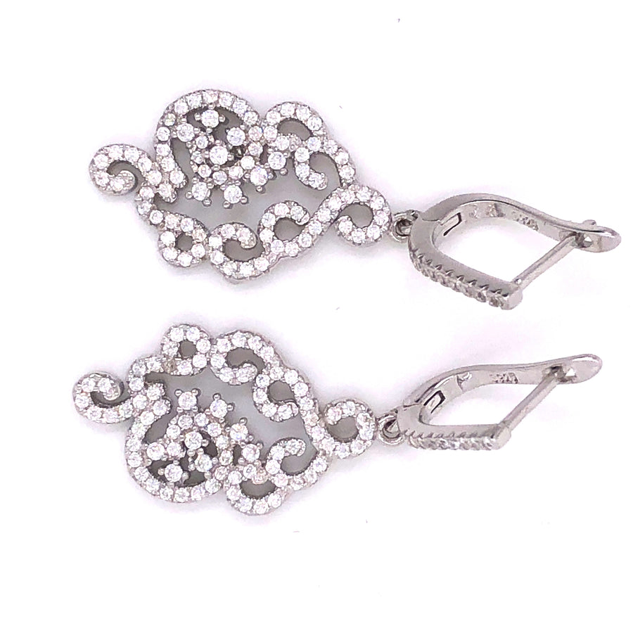 Sterling Silver Twist Drop Earrings