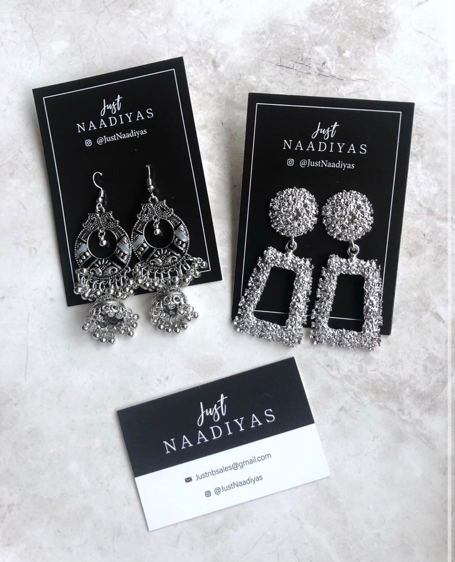 Silver Drop Fashion Earrings