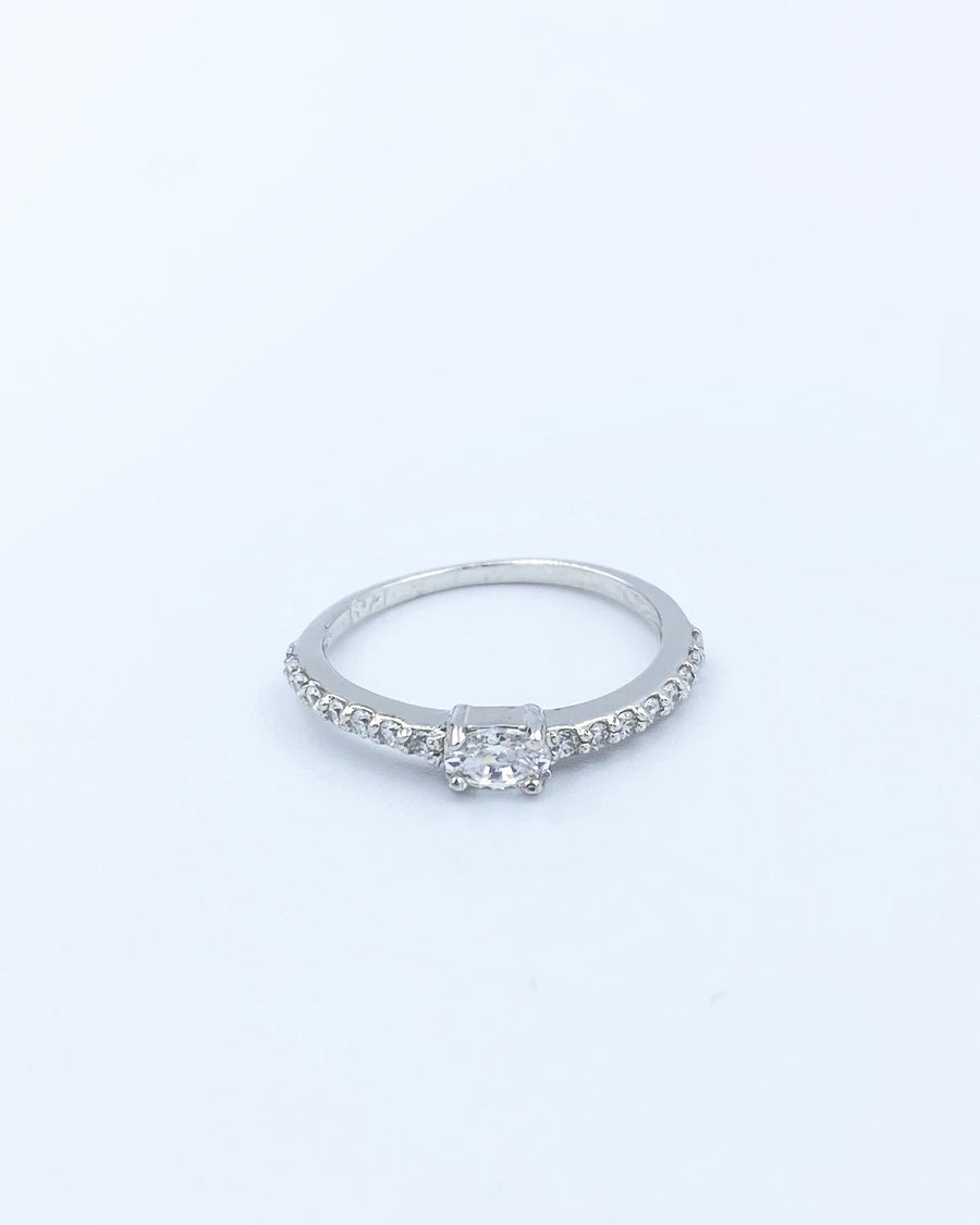 Silver Oval Eternity Ring