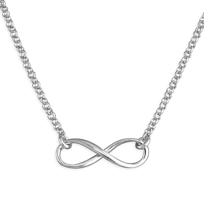 Solid Infinity Choker Necklace Silver / Rosegold