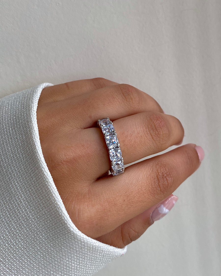 Cushion Cut Eternity Band