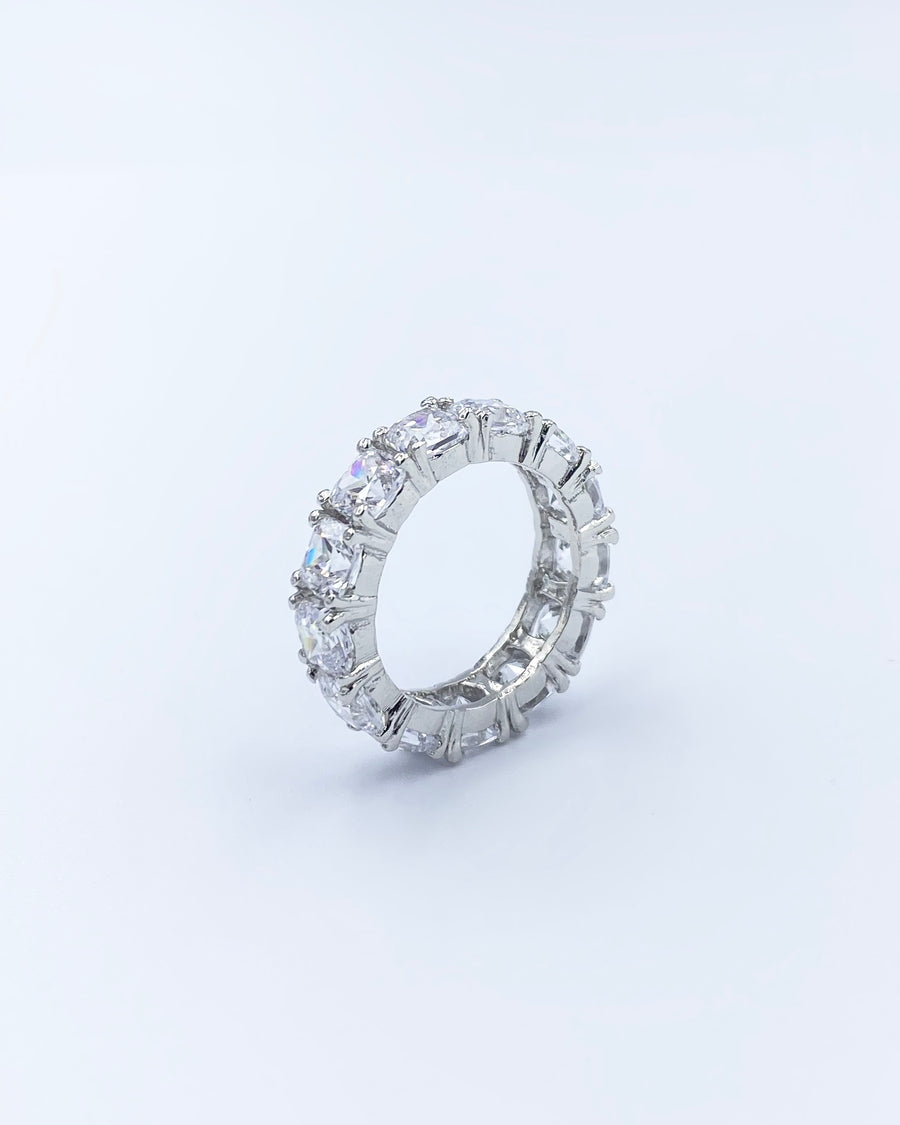 Cushion Cut Eternity Band