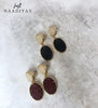 Fashion earrings Drop Earrings Burgundy / Black Crystal justnaadiya.com