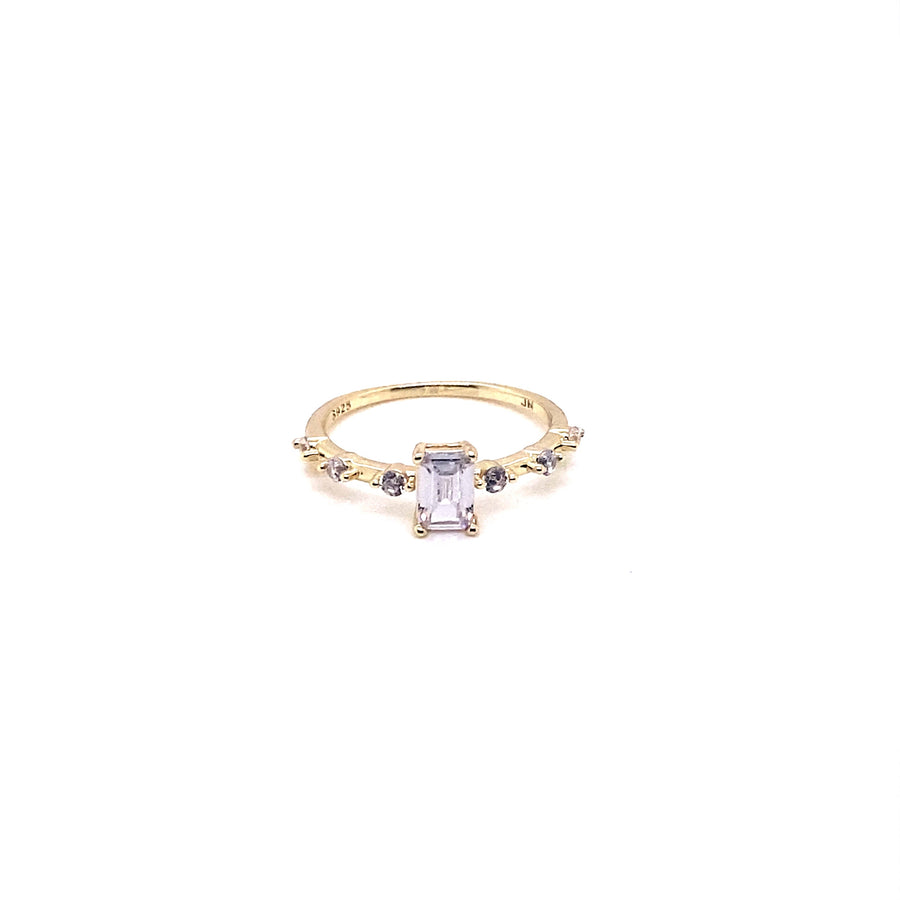 Gold Mini Emerald Cut Ring