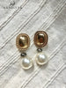 Fashion Earrings Gold Pearl Drop Earrings justnaadiyas.com