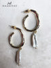 Fashion Earrings Gold Pearl Hoops justnaadiya.com