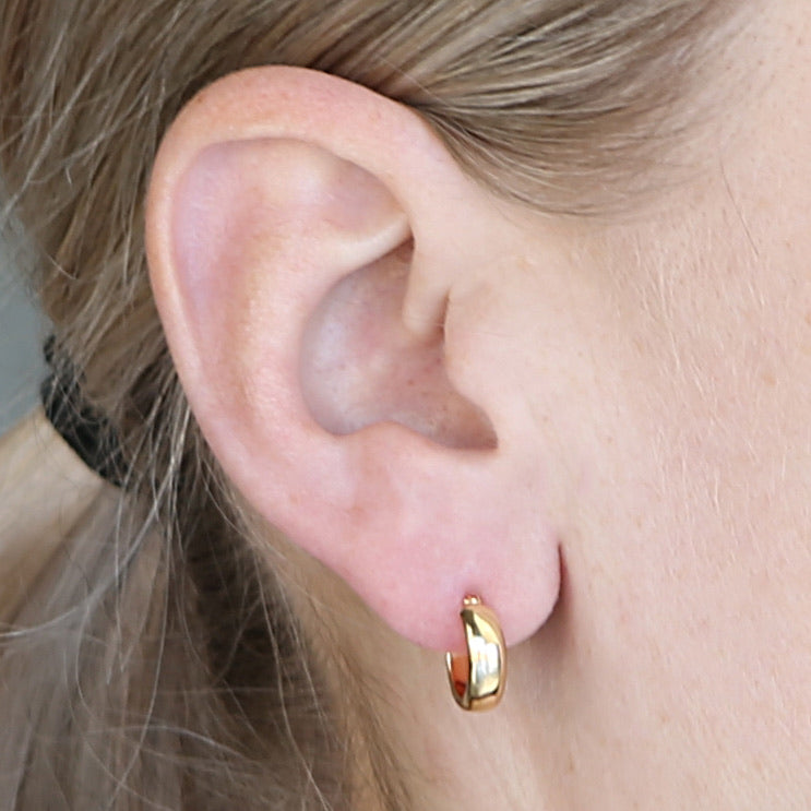 Mini 12mm Gold Hoop Earrings