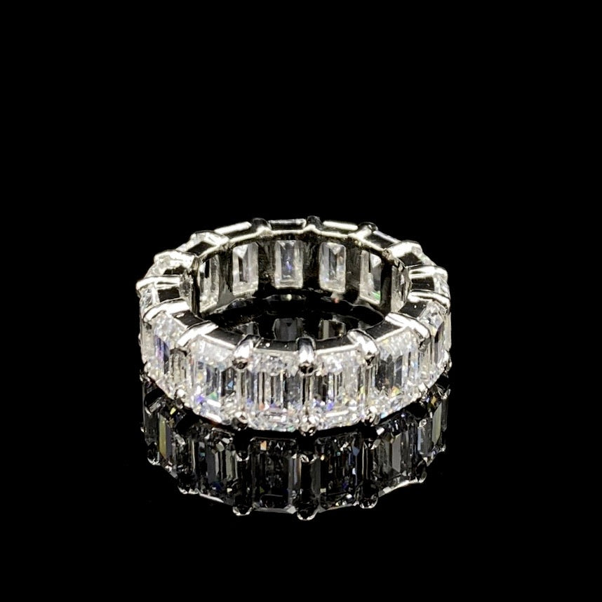 Silver Chunky Baguette Eternity Ring
