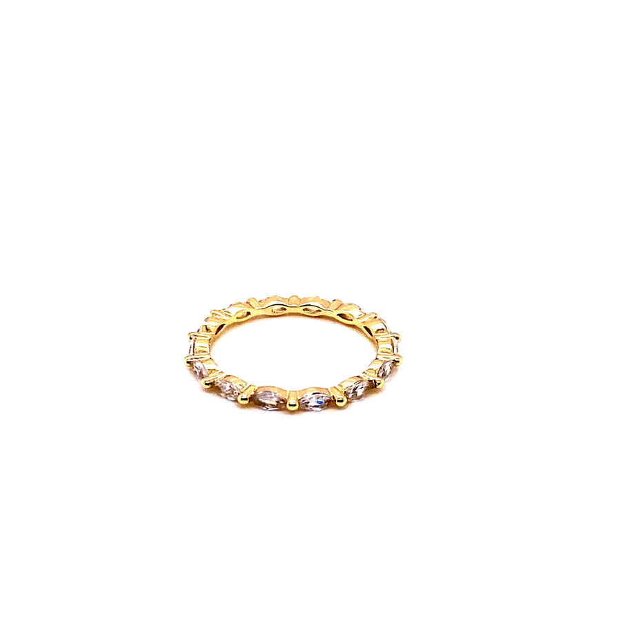 Gold & Silver Marquise Eternity Ring